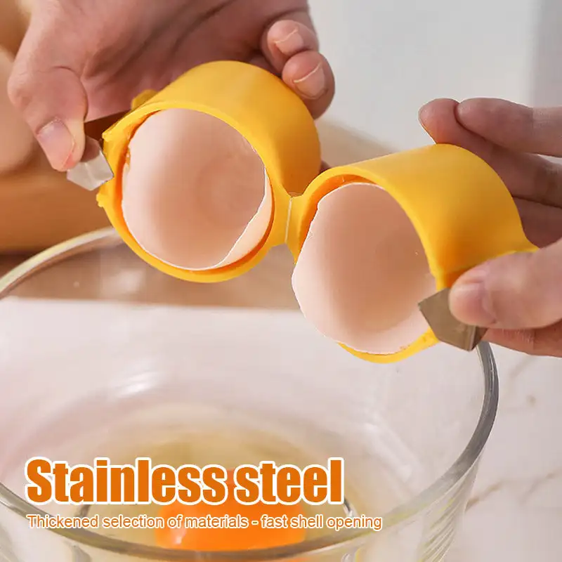Description Picture 6 of item1~6pcs Egg Shell Opener Beater Efficient Egg Cracking Tool Egg Shell Separator Household Kitchen Baking Tool Handy Egg Separator