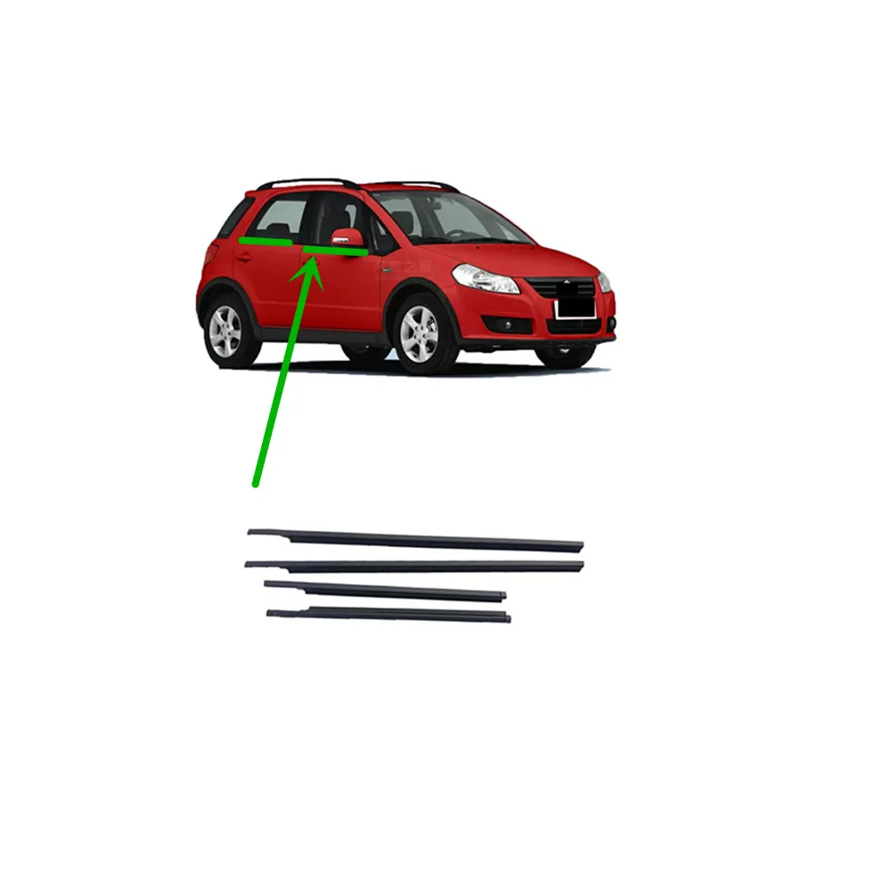 4-Pieces-Window-Glass-Rubber-for-Suzuki-SX4-Hatchback-Black-Outside ...