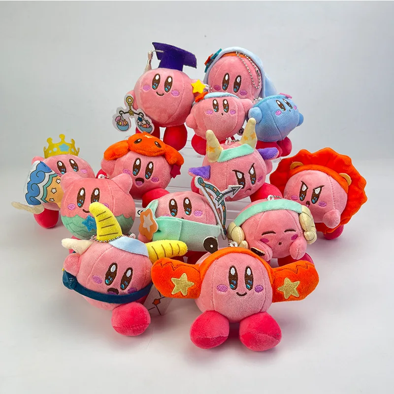 

Kirby Twelve Constellations Series Plush Toy Keychain Aquarius Pisces Scorpio Kawaii Pendant Animals Plushie Kids Gifts