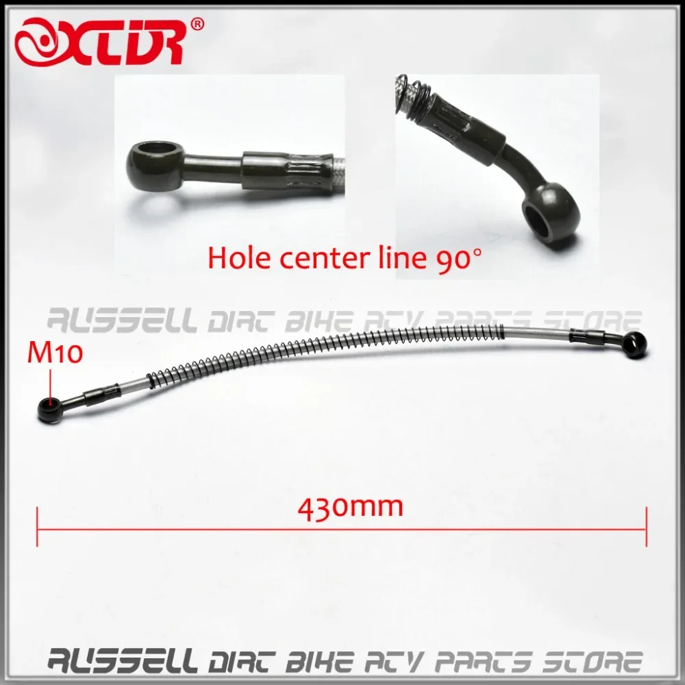 Dirt Pit bike Radiator COOLING cooler Oil Hose tube Monkey Motorcycle SCOOTER ATV Goped M10 BANJO 430mm
