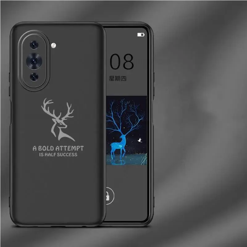 

Fundas For Huawei Nova 10 Pro Ultra Slim Soft Silicone Matte Phone Case For Nova 9 SE 10 Pro Cartoon Elk Deer Head Phone Cover