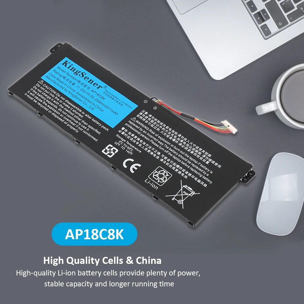 Kingsener Ap18c8k Ap18c4k Bateria do Portátil para Acer Aspire A51543-r057 R4mg R6f6 R6ww A515-44 R7nu R5uz Kt00304012 4471mah - Imagem 4
