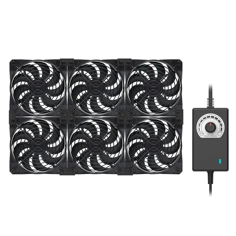 Cooling Fan 120mm 3000RPM TEUCER with Controller 12V 220V for Btc Mining Machine Chassis Exhaust Workstation Cabinet Server