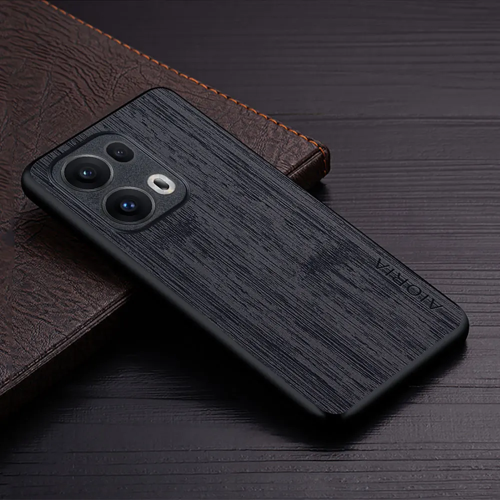 Luxury Bamboo Wood Pattern Leather Phone Case - Premium Cover