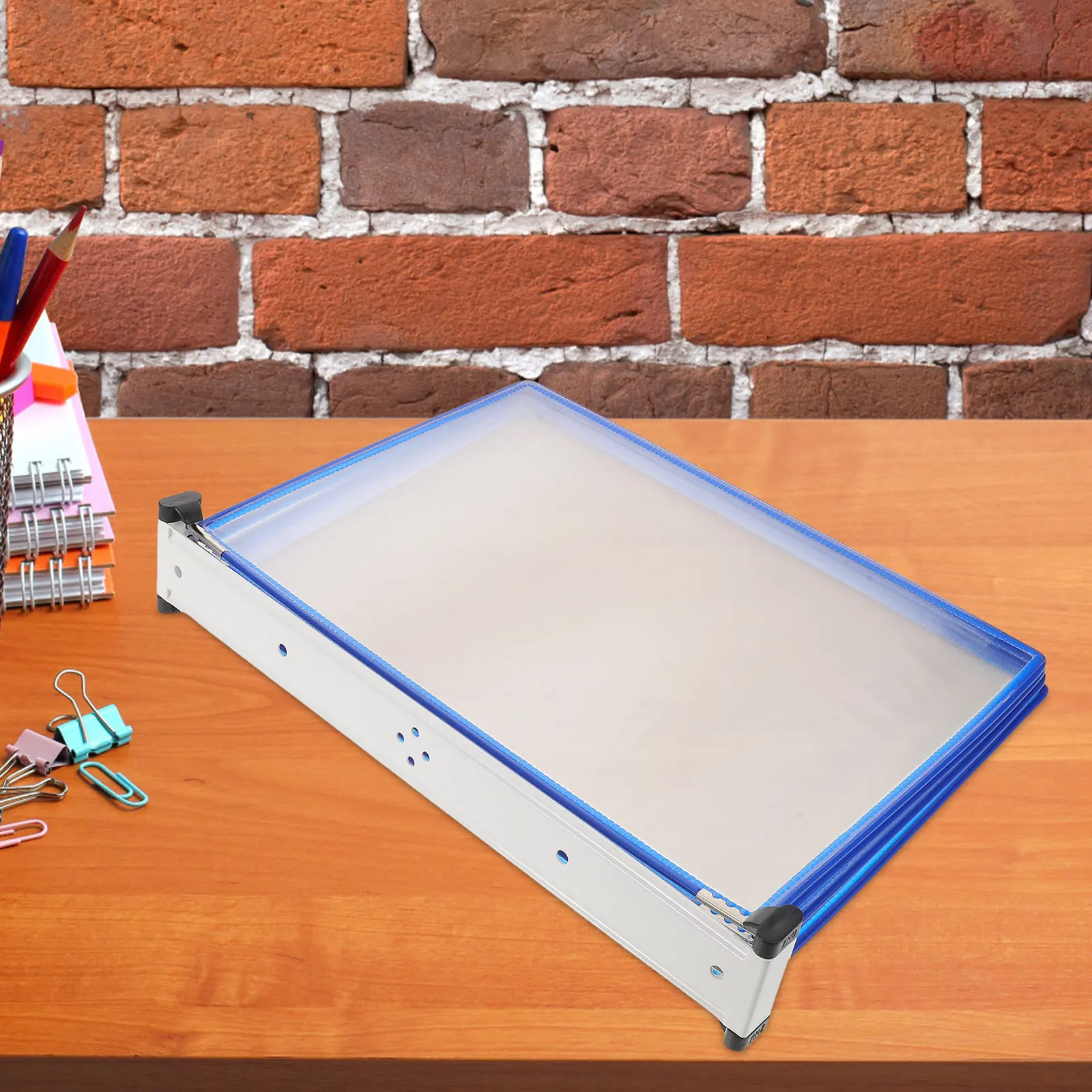 벽걸이형 문서 디스플레이 랙 5 패널 양면 사무실 바인더 정리함 참고 디스플레이 시스템 학교 사무실