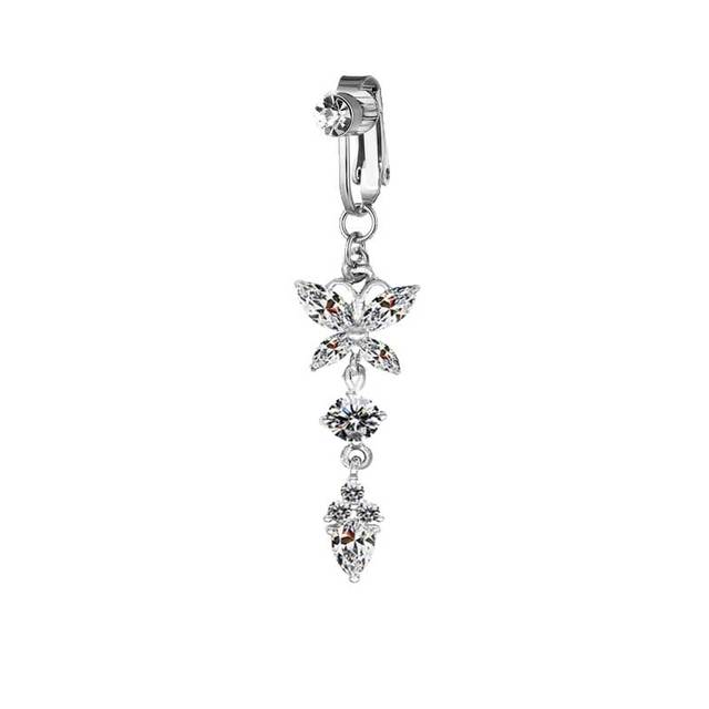 Fake Belly Butterfly Fake Belly Piercing Butterfly Clip On Umbilical Navel Fake Pircing Butterfly Cartilage Earring Clip