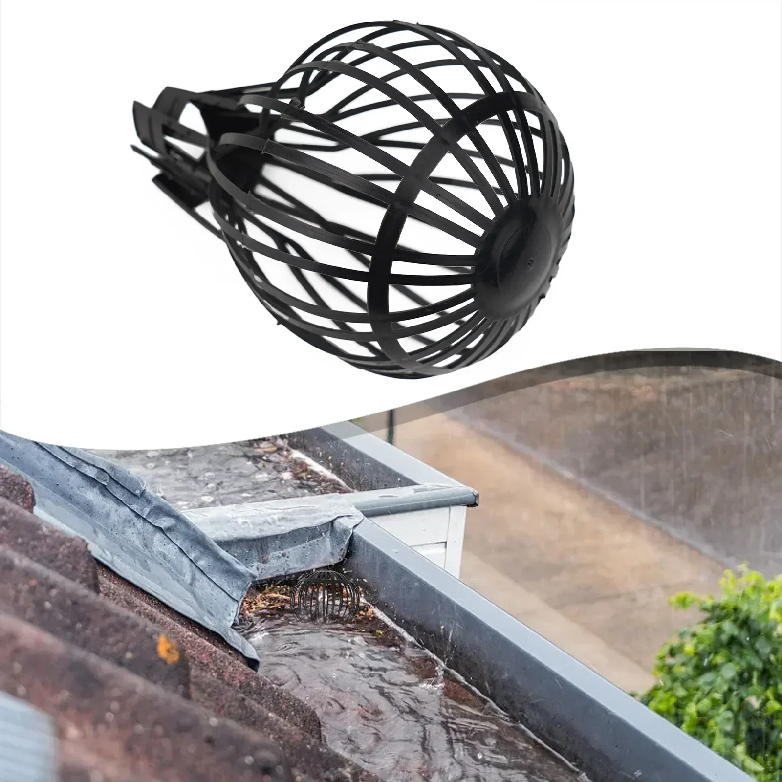 Balls Down Pipe Gutter Expandable Filter Polypropylene Clogging Debris Drainage System Non Corrosive Drainage System
