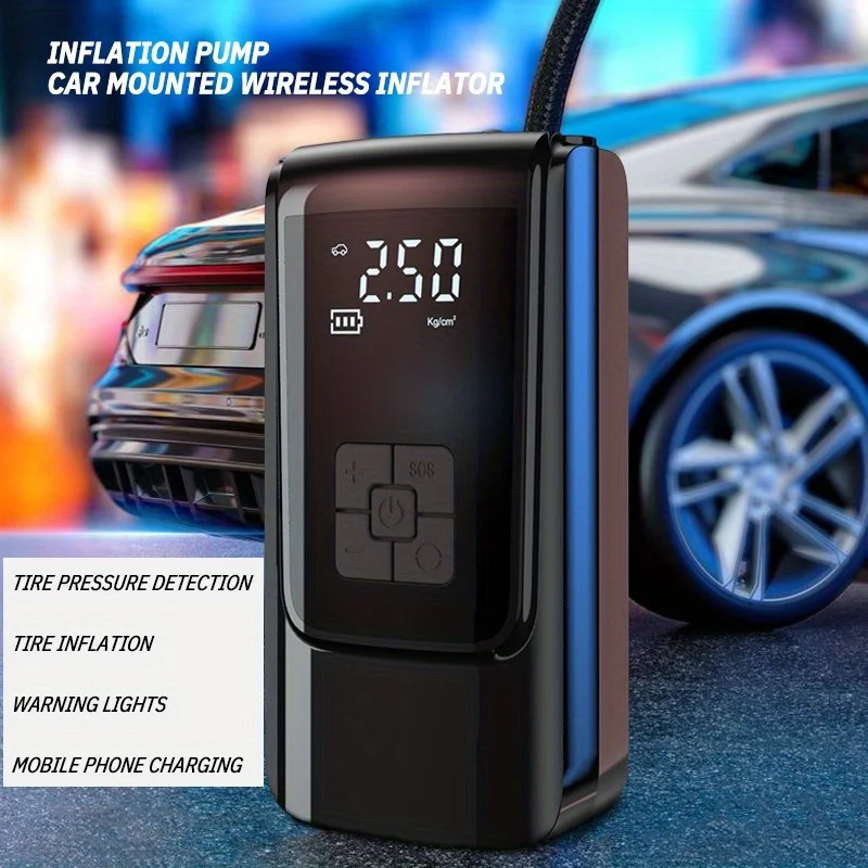 Car air pump Wireless dual power digital display air pump Tire Portable smart digital display
