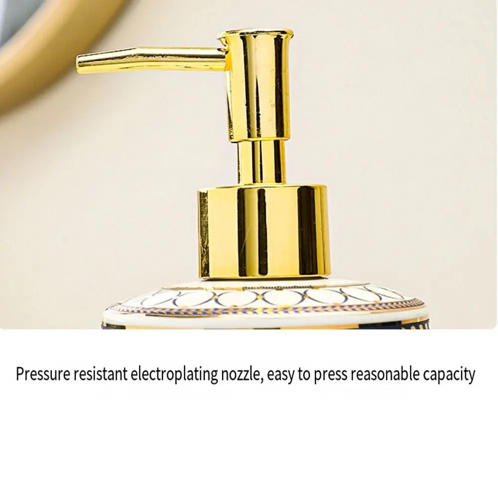 Description Picture 4 of itemCeramic Soap Dispenser Colorful Painted Lightweight Liquid Lotion Dispenser Empty Refillable Shampoo Container Beauty Shop