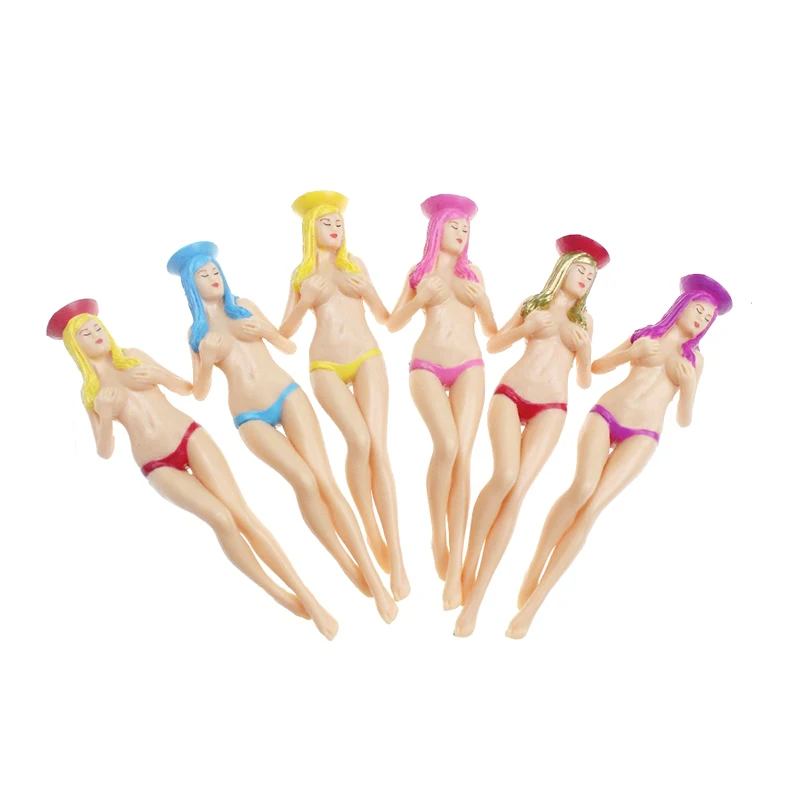 CRESTGOlf Golf Tees Size 75mm(2.95inch) Sexy Bikini Lady Gift Newest Design Plastic Accessories 5 Packs |