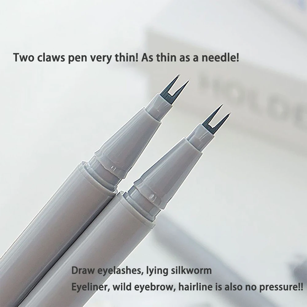 Double-claw eyeliner extremely thin two-claw lower eyelashes eyeliner liquid pen is waterproof, non-smudge and sweat-proof 5