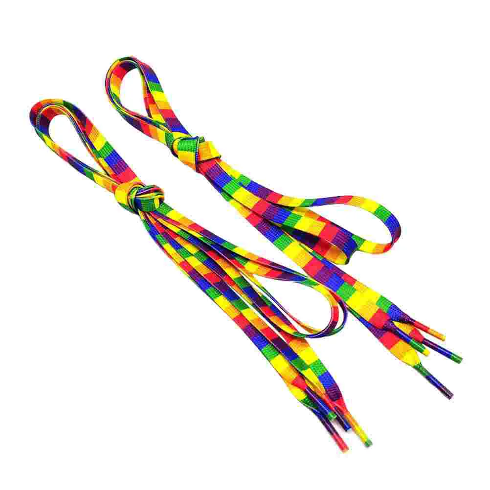 

Rainbow Laces Gradient Ramp Shoe Tie Ties Fashionable Shoelace Colorful Shoes Accessory