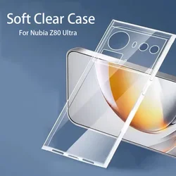 Sleek Slim Soft TPU Clear Transparent Phone Case Back Cover for Nubia Z80 Ultra (Transparent)