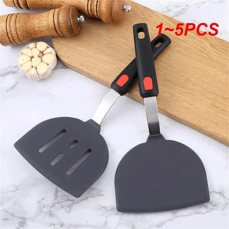 1~5PCS Frying Spatula Non-Stick Slotted Turner Kitchenware Turner Spatula Shovel Stainless Steel Silicone Steak
