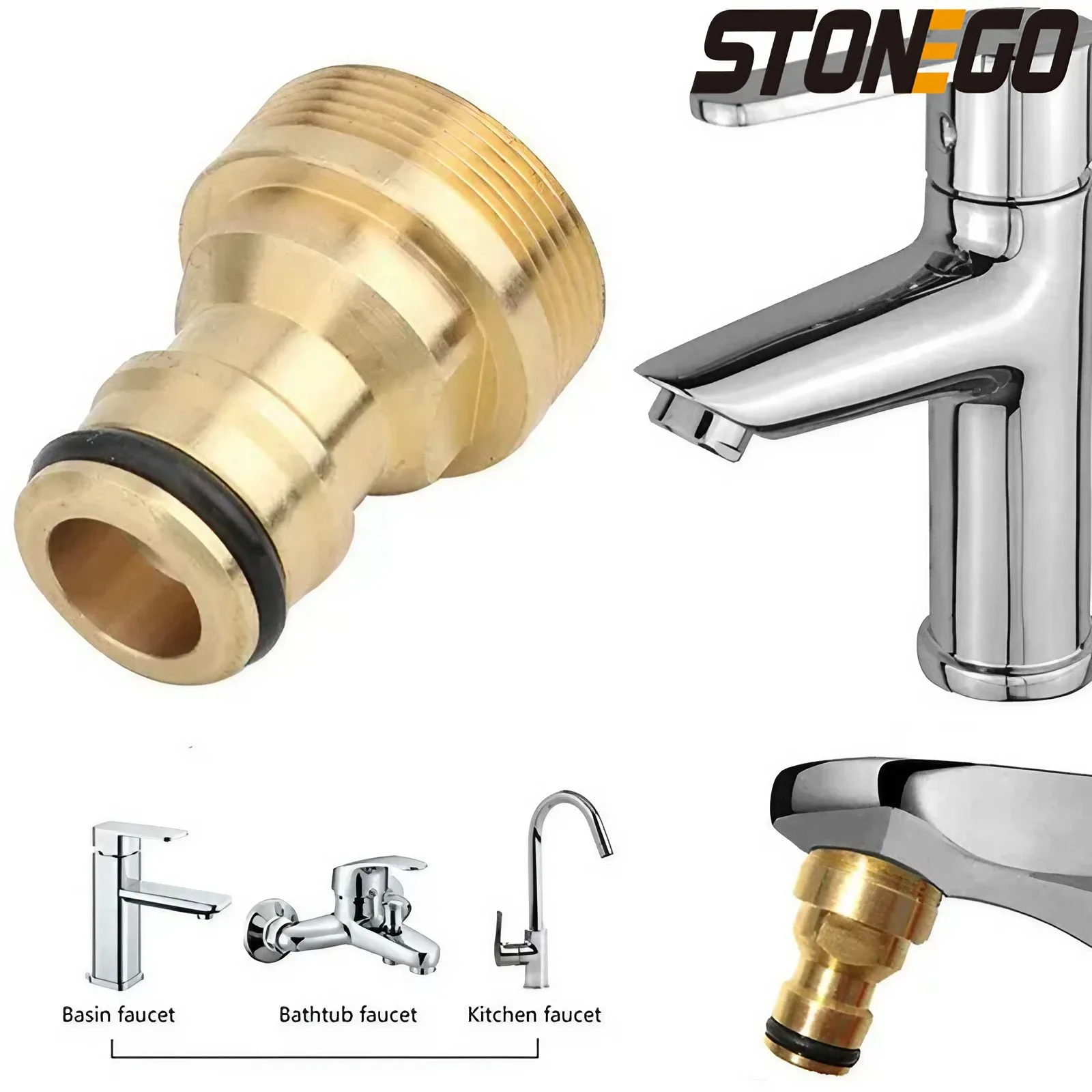 Kitchen garden watering tap hose pipe snap connector adaptor tool universal tap connector