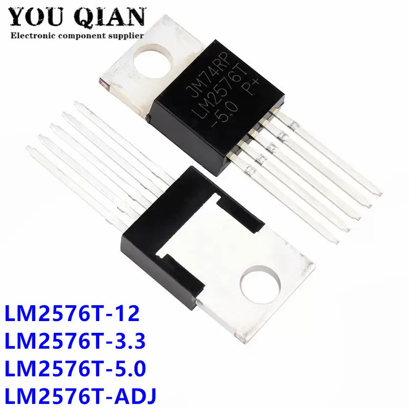 10pcs TO-220 LM2576T-ADJ LM2576T LM2576 ADJ Switching Regulator - Hom