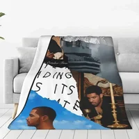 Manta de Collage Drake para el hogar, manta de franela súper suave para dormitorio, álbumes cómodos, rapero decorativo, Drakes, 2