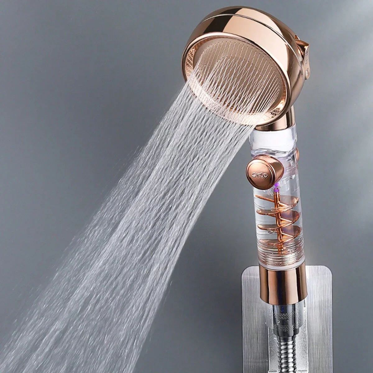 New 3 Modes Handheld Shower Head with Turbo Fan Eco Filter ON/Off Pause Switch Water Saving High Pressure Showerhead Accessories