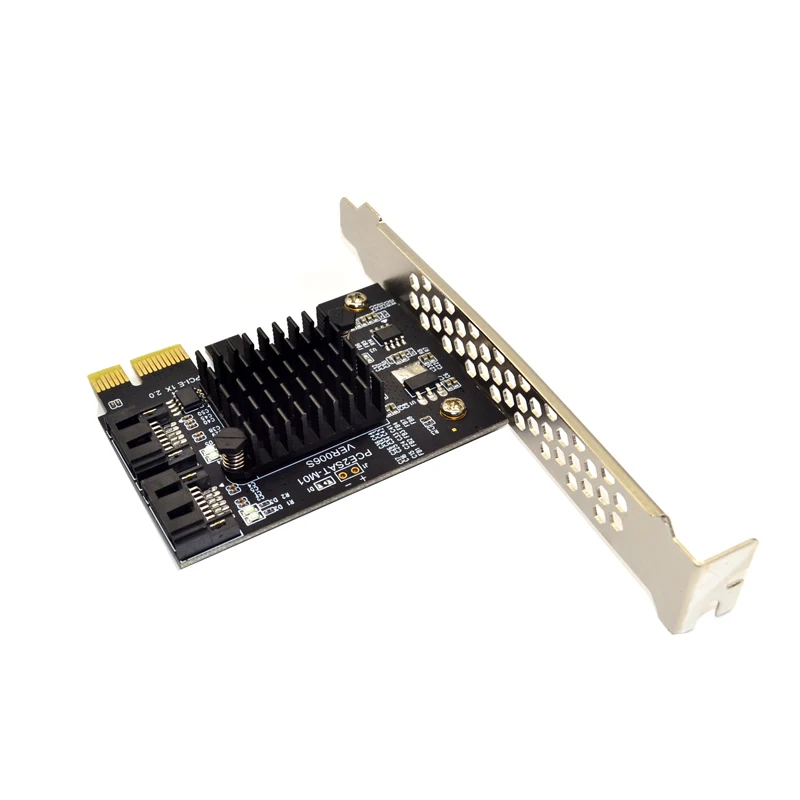 PCIE to SATA Expansion Card Marvell 9125 Chip PCI Express X1 to 2 Port SATA 3.0 6Gb Adapter Controller PCI-E SATA Extension Card — view 3