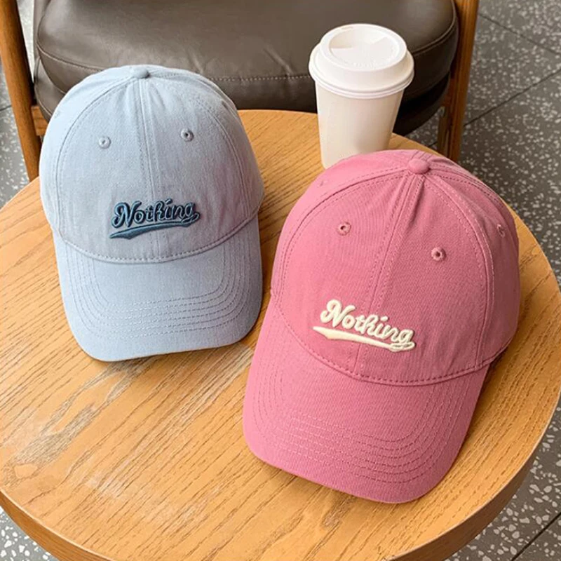 Baseball Hat Letter Embroidery For Women Men Fashion Duck Tongue Cap Outdoor Sunshade Peaked Caps Solid Color Visors