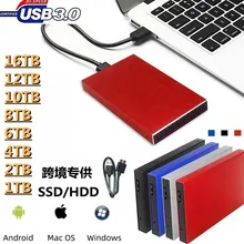 Solid State Drive Portabel 16TB 8TB 2TB SSD Perangkat Penyimpanan Laptop Pc Hard Drive Eksternal USB3.0