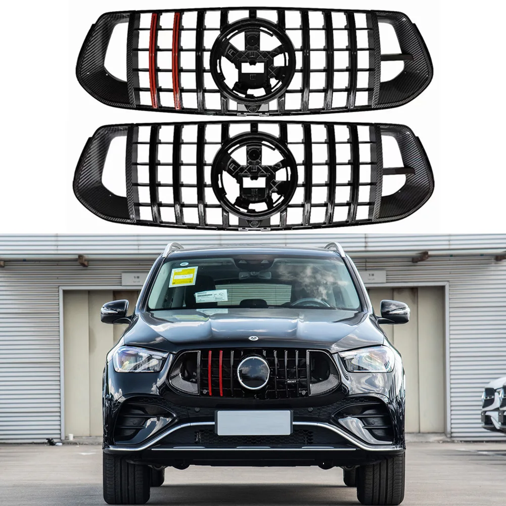 

Car Front Racing Facelift Bumper Grille Upper Radiator Cover For Mercedes-Benz W167 V167 GLE300 GLE350 GLE400 GLE450d 2023 2024+