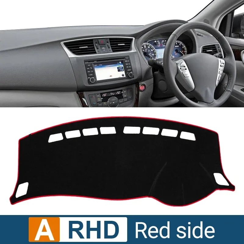 Cubierta del salpicadero del coche para Nissan Sentra B17 Sylphy 2013 2014 2015 2016 2017 2018 2019 escritorio de instrumentos parasol accesorios