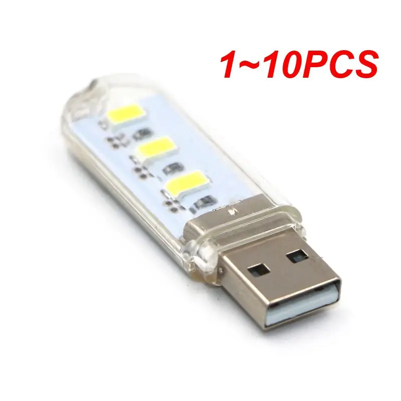 

1~10PCS 5V USB Night Light LED Lamp Computer Mobile Power Charging Reading Light Mini Book Lamps Bedroom Desk Nightlight