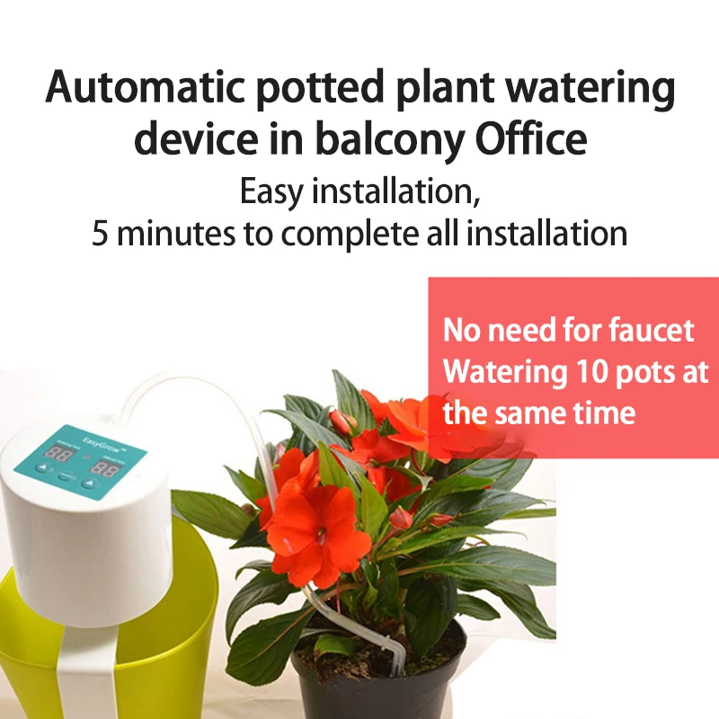 

Potted Plant Automatic Watering Device Office Balcony Garden Plant Pot On Business Trip Smart Watering Kits Drip Irrigation Tool
