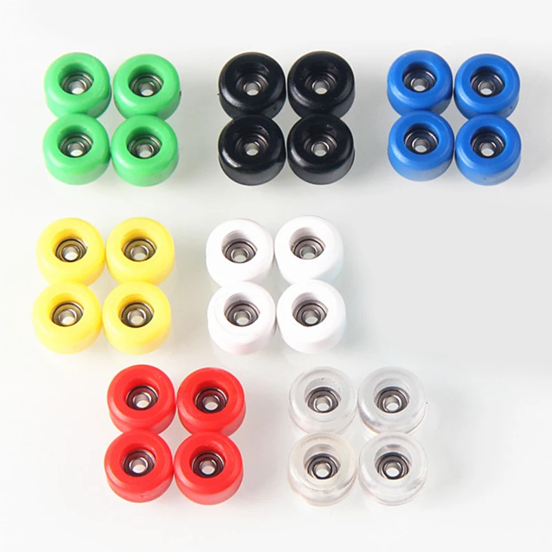 

New Arrivals 4Pcs/Set Professional PU+Metal Urethane CNC Bearing Wheel For Wooden Fingerboard High Quality Wheels