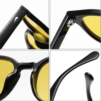 JNPCXI качественные новые круглые солнцезащитные очки в стиле ретро, женские модные украшения с заклепками, UV400, мужские солнцезащитные очки в стиле панк с леопардовым принтом — изображение 6