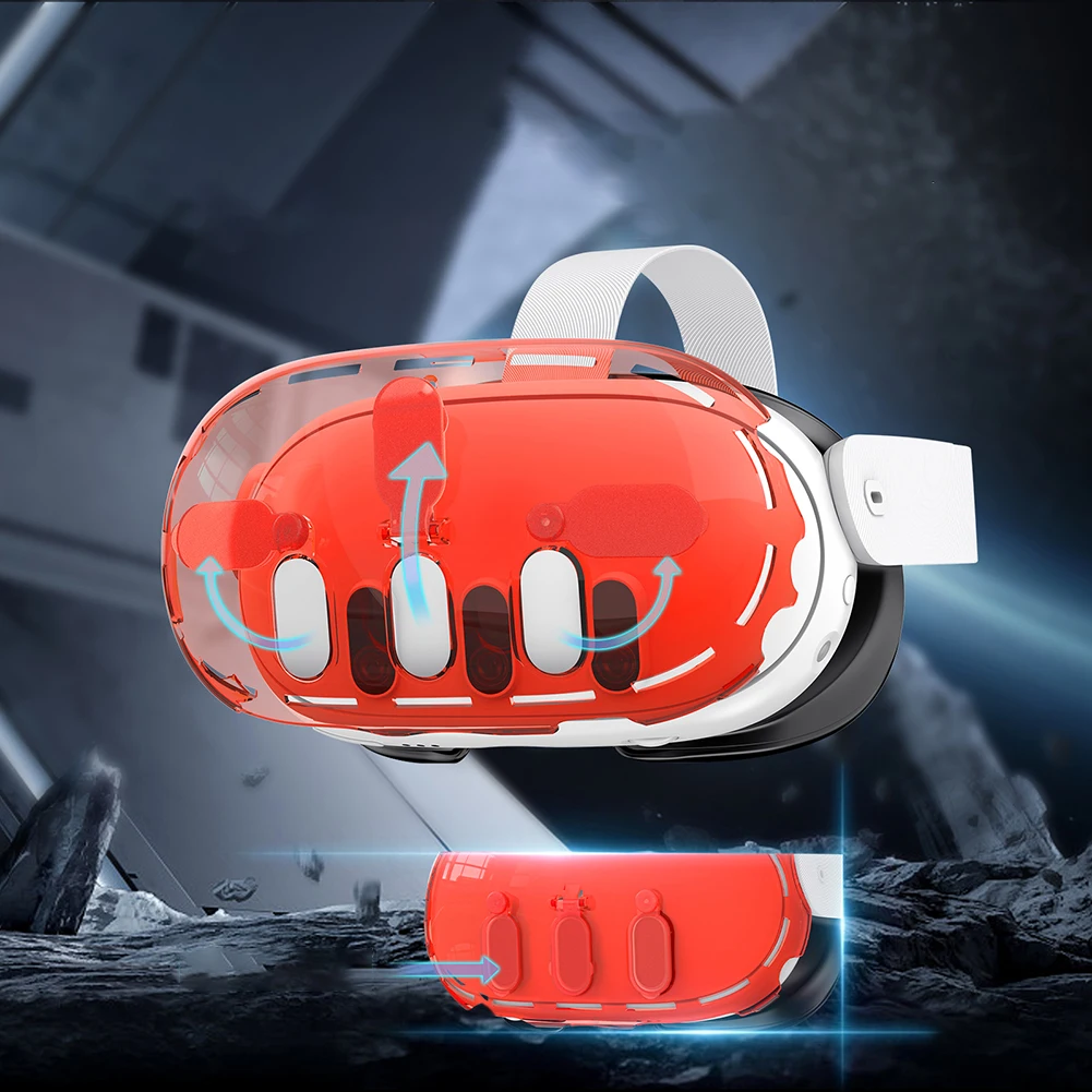 

VR Shell Protective Cover Shockproof Front Face Cover Transparent Anti Scratch VR Shell Cover Skin Anti-drop for Meta Quest 3