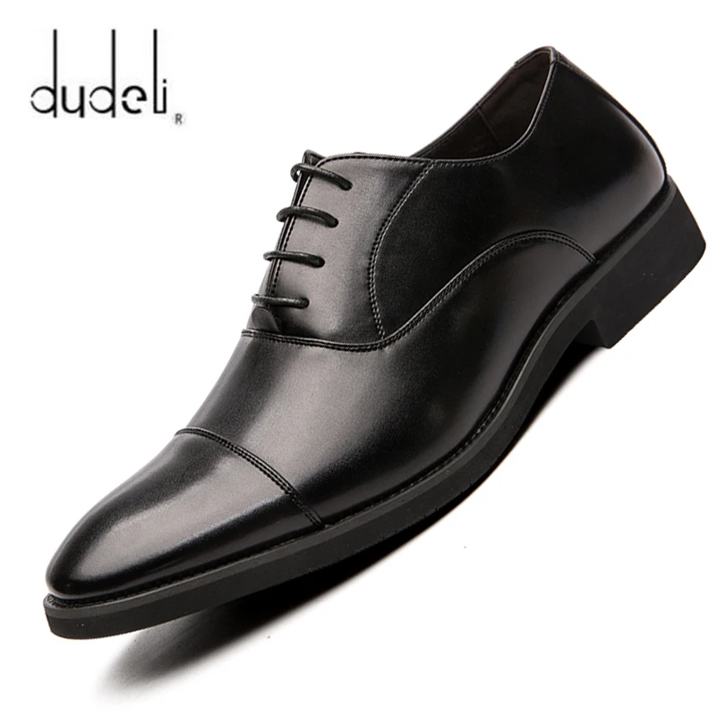 Business Oxford Leather Shoes Men Breathable Rubber Formal Dress Shoes Male Office Wedding Flats Footwear Mocassin mens shoes