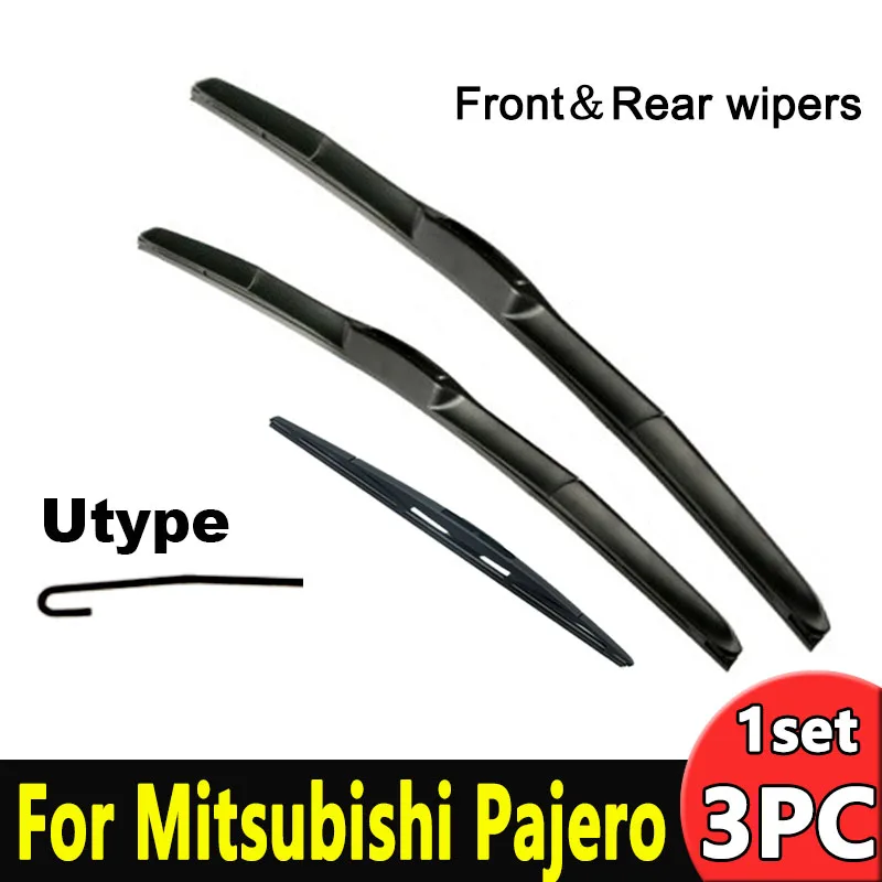Wiper Front & Rear Wiper Blades Set For Mitsubishi Pajero Shogun