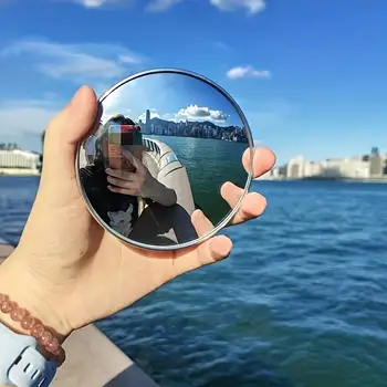 Specchio convesso per selfie da viaggio per ragazze, design rotondo compatto per accessori fotografici per il trucco