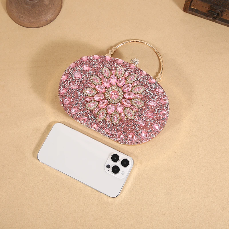 Cross-border sunflower dinner bag Fashion banquet clutch bag Dress evening Diamond set European and American women handbags beach clutch bag