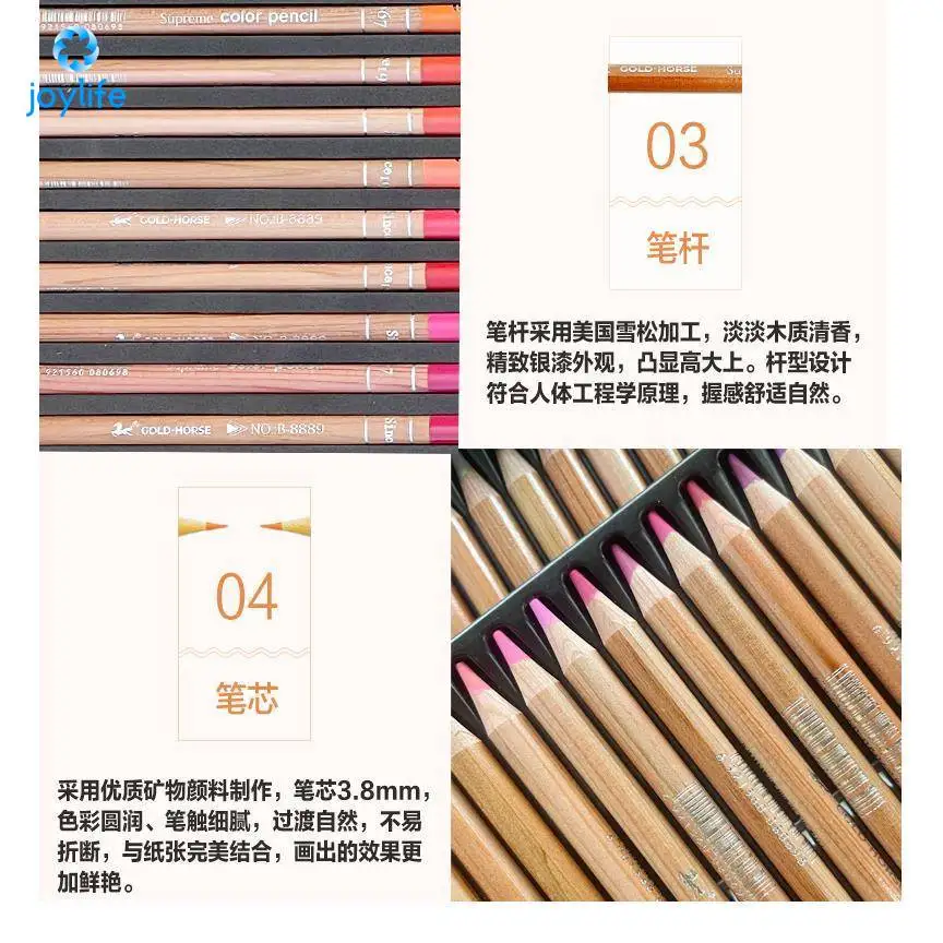 진정한 전문가용 78색 유성 색연필 선물 세트 - 우수한 색상 혼합, 생생한 적용, 내광성