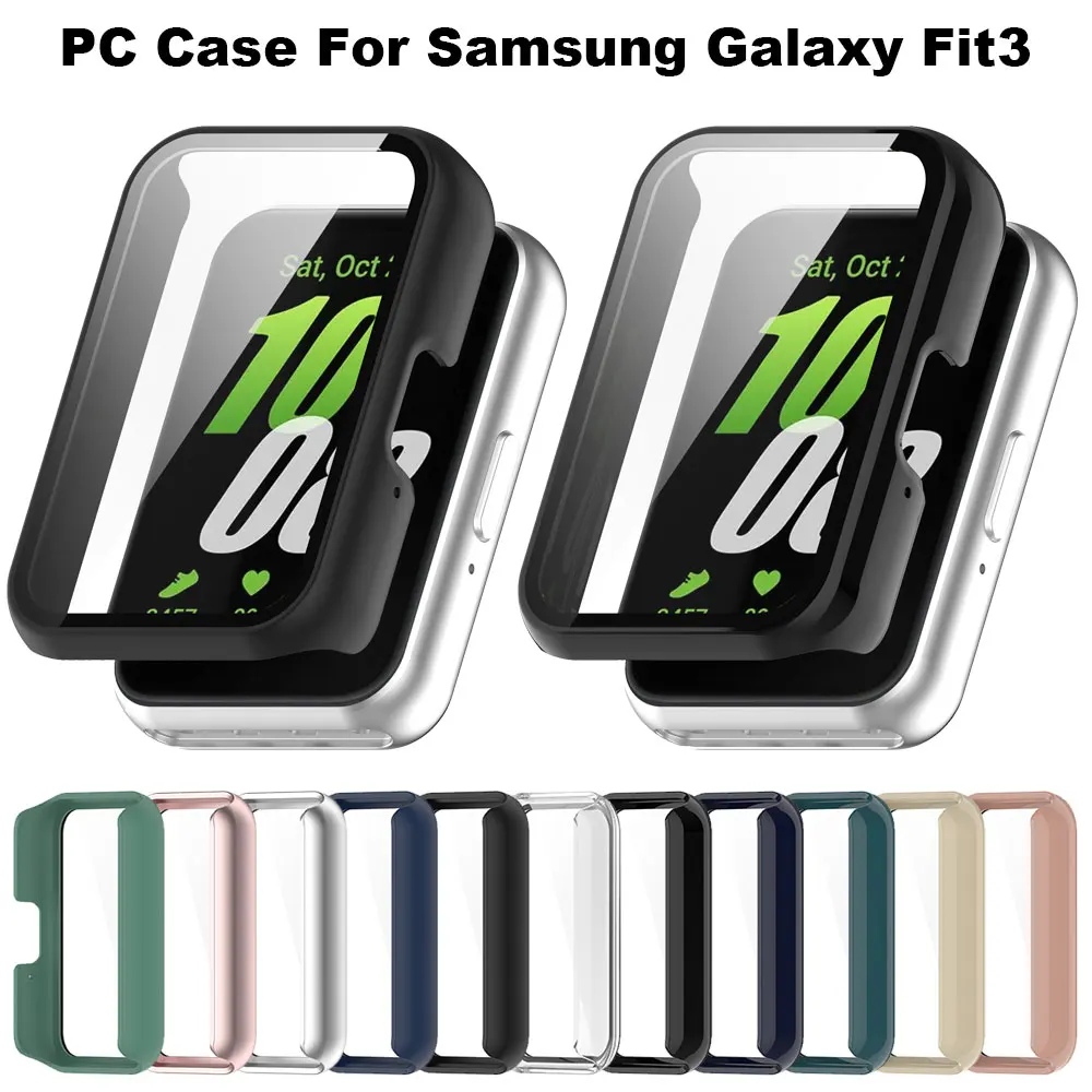Premium Protective Case with Glass Film for Samsung Galaxy Fit 3 - Durable PC Cover & Hard Bumper for Ultimate Protection