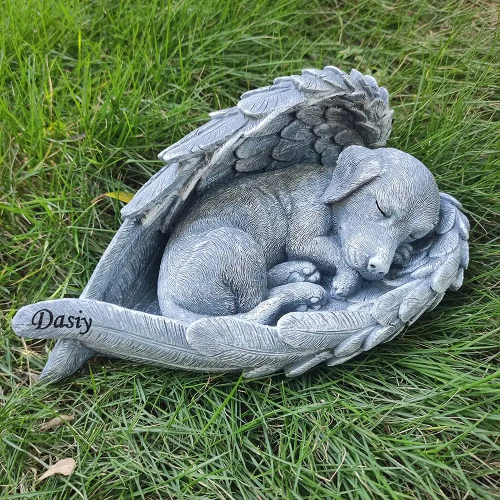 Dog Memorial Stone, Pet Grave Makers Engraved with Pet Name, for Dog Memorial Gifts and Loss Gifts L8