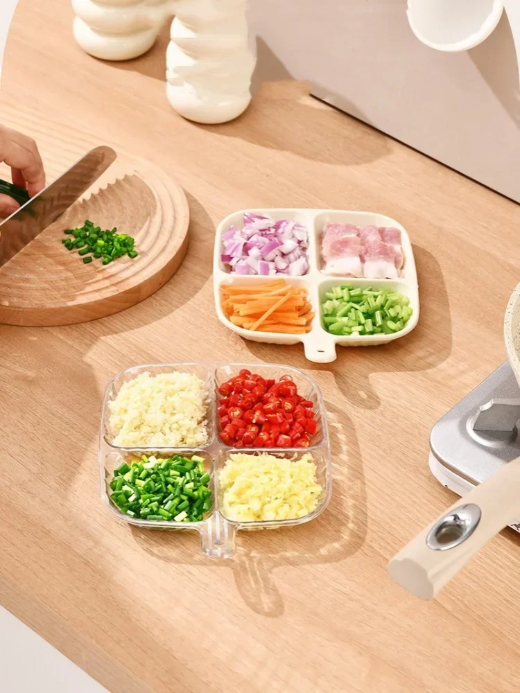 4 Compartment Fruit Plates Dinning-Table Divided Plate