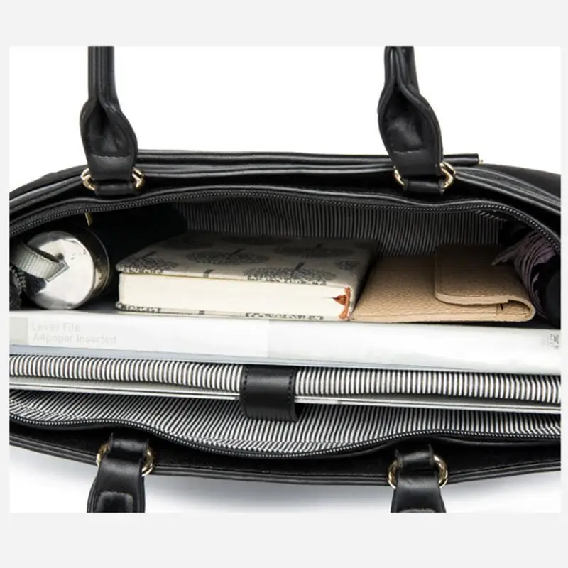 OYIXINGER 2024 New Women's Briefcase Fashion Shoulder Bag Ladies Leather Laptop Bag For 13