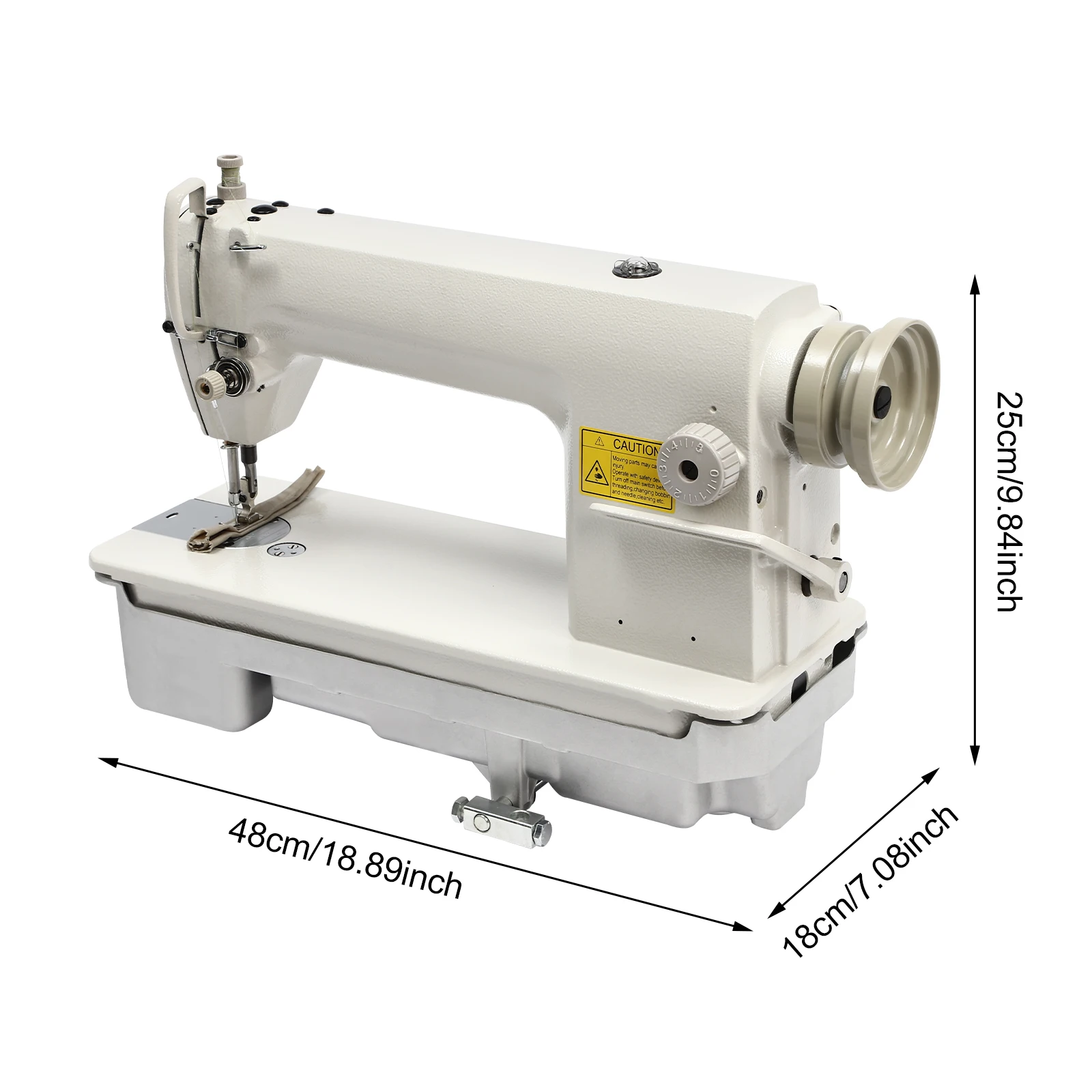 Durable Sewing Machine with High-Quality Iron Build, Adjustable Gauge (1-5), Automatic Bobbin Winder, Reverse Stitch Switch, 5