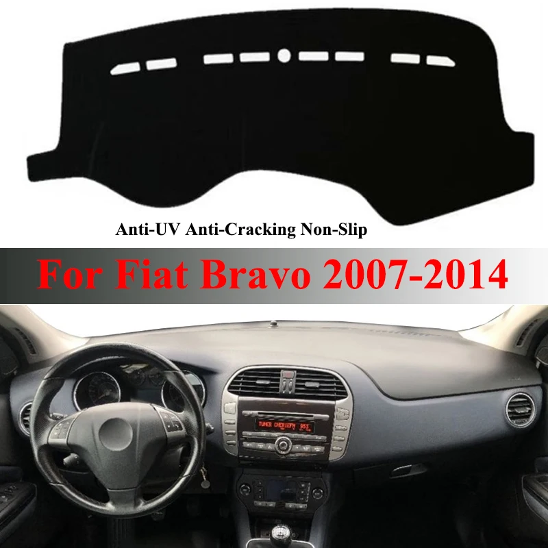 

Автомобильная накладка на приборную панель для Fiat Bravo 2007 2008 2009 2010 2011 2012 2013 2014 LHD, коврик для приборной панели, солнцезащитный козырек, анти-скользящий
