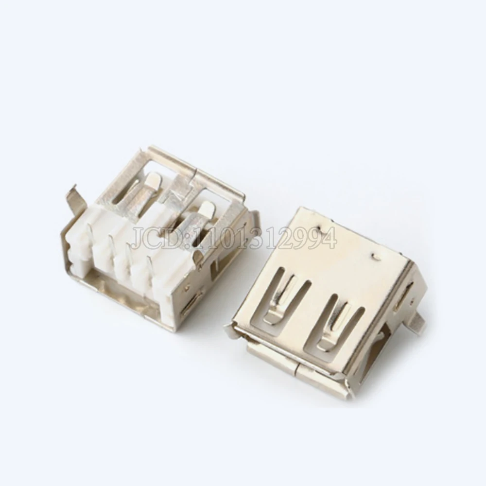 10 Stück USB 2.0 Typ A Buchse 4Pin DIP Lötanschluss PCB Buchse USB-A Typ rechtwinklig – Detail 5