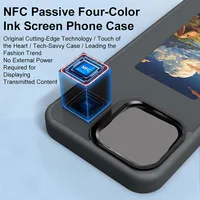 Smart NFC E-Ink Screen Phone Case For iPhone 17 16 15 14 13Pro Max 16/17 Plus Display Shockproof Protective Cover Photo Custom 4
