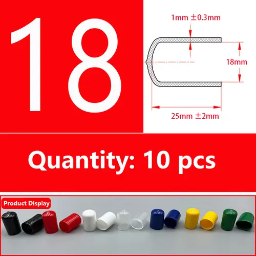 Rubber Cap Sleeve Soft Elasticity Silicone Protective Cover  Sealing Plug Thread Protection Sleeve Black Red White Blue 1.5-24mm - Image 38