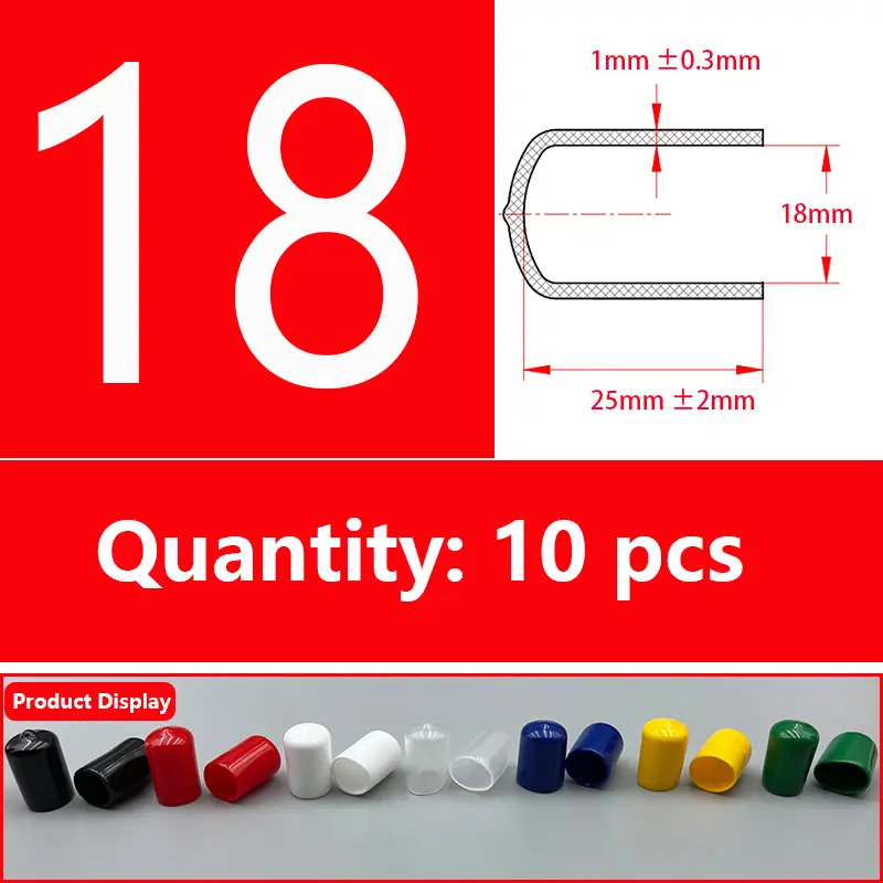 Rubber Cap Sleeve Soft Elasticity Silicone Protective Cover  Sealing Plug Thread Protection Sleeve Black Red White Blue 1.5-24mm - Image 38