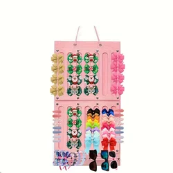 Chic Hair Accessories & Glasses Organizer Wall Decor (Vertical Style Pink)