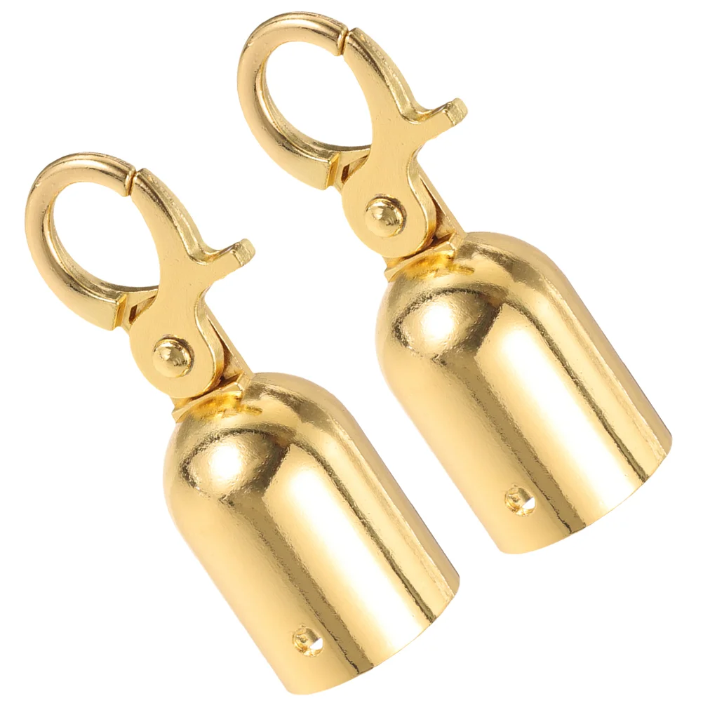 

2 Pcs Button Rope End Guardrail Cord Cap Stainless Steel Lock Stopper