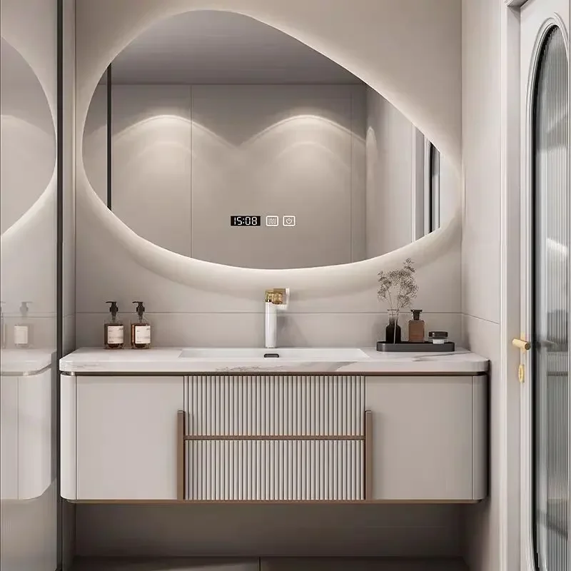

Toilet Bathroom Cabinet with Sink Closet Wall Wash Basin Locker Sink Bathroom Cabinet Display Badezimmer Schrank Home Furniture